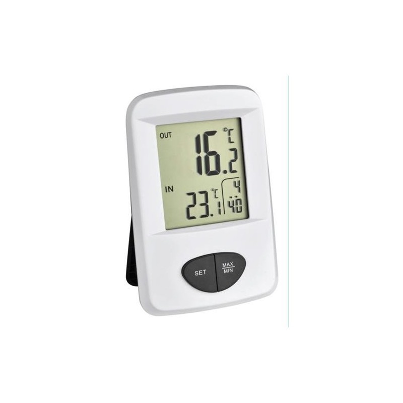 TERMOMETRO DIGITAL CON RELOJ Y SENSOR TEMPERATURA