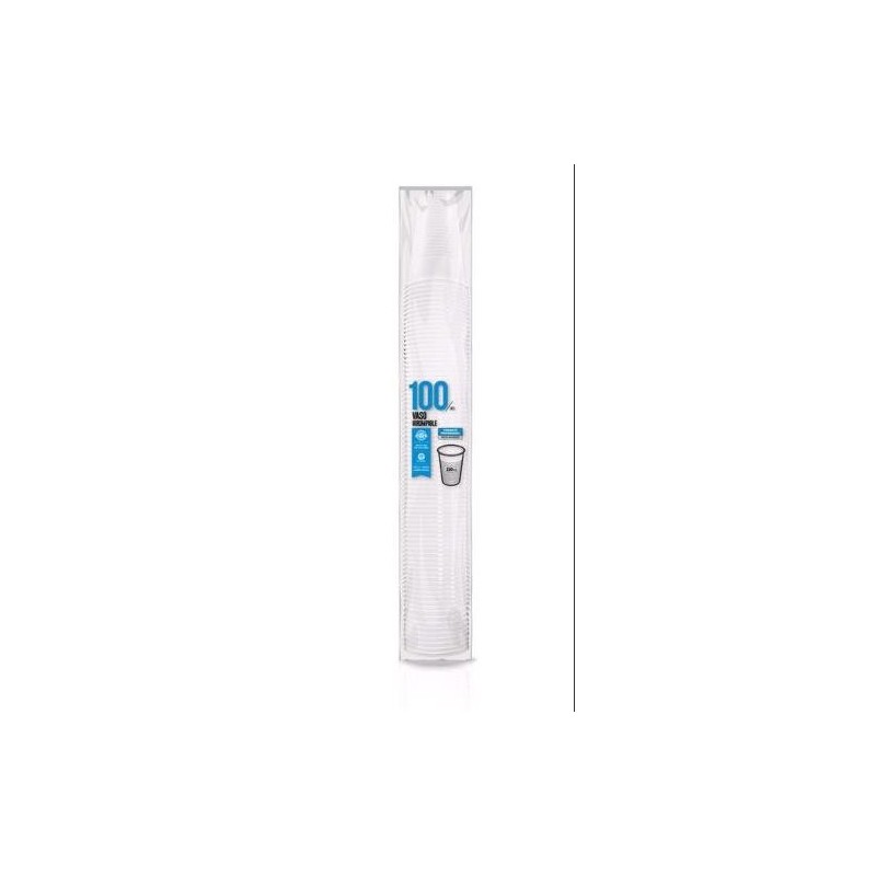 VASO PLASTICO BLANCO 220CC (PACK-100) 5103