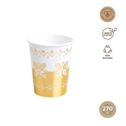 VASO CARTON 270CC ORO...