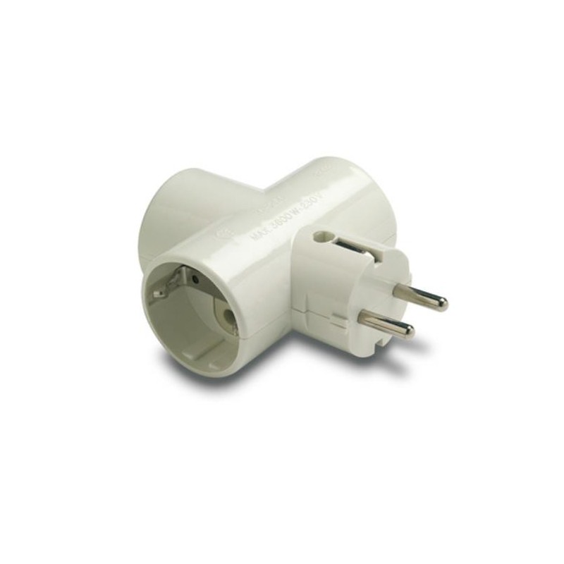 ADAPTADOR TRIPLE TOMA TIERRA CERAMICO 1303 BLISTER