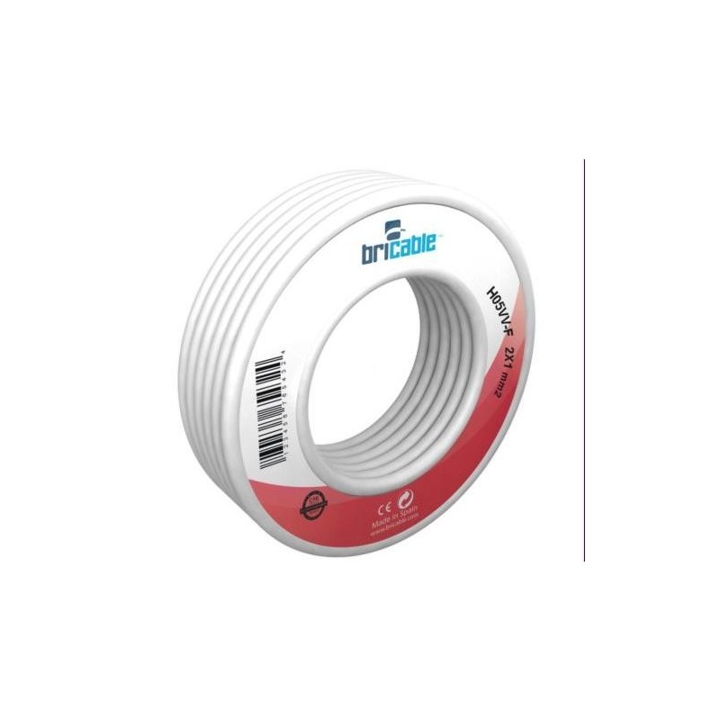 CABLE MANGUERA REDONDA H05VV-F 3X1.5 BLANCA 5M