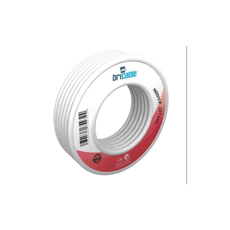 CABLE MANGUERA REDONDA H05VV-F 3X1.5 BLANCA 10M