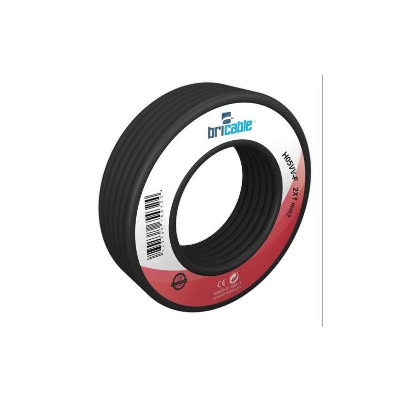 CABLE MANGUERA REDONDA H05VV-F 3X1.5 NEGRA 10M