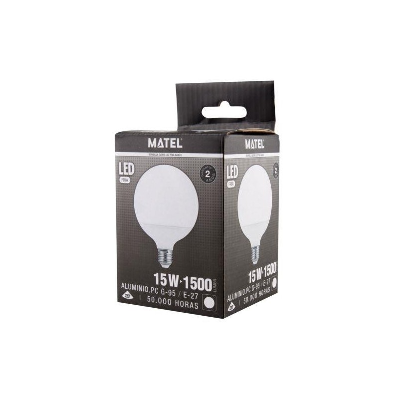 BOMBILLA LED GLOBO G95 E27 15 WATIOS FRIA 21943