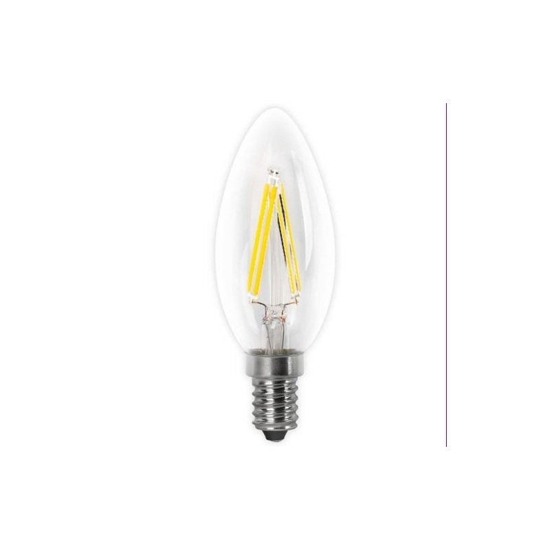 BOMBILLA LED FILAMENTO VELA CALIDA E14 4W 400LM