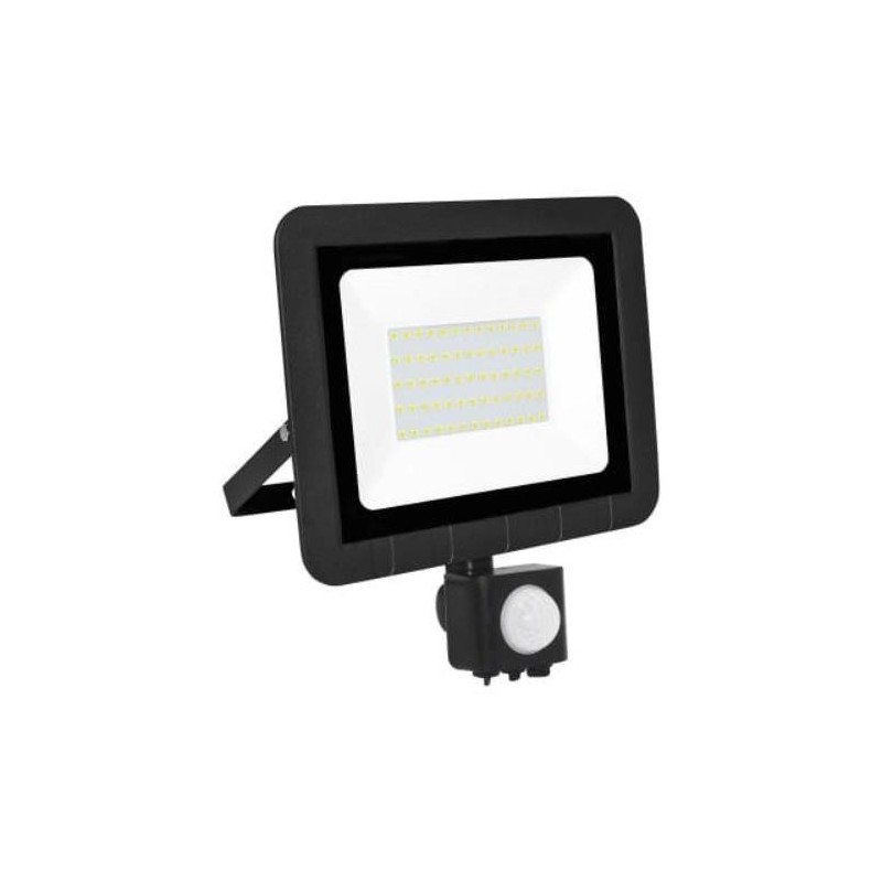 PROYECTOR LED SENSOR PLANO NEGRO 50W.F