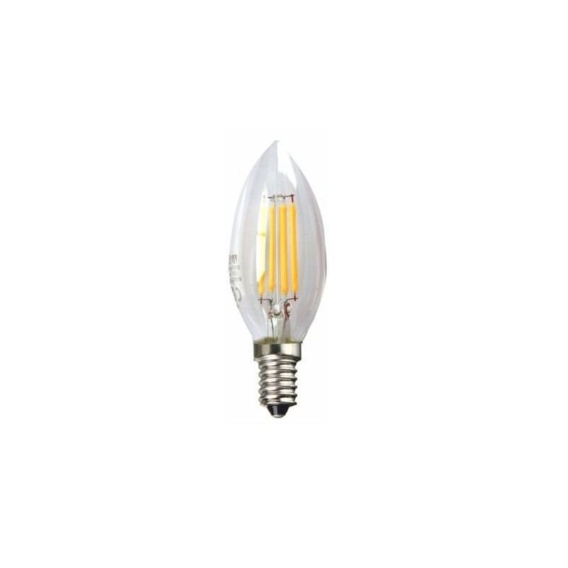 LED ECO FILAMENTO TRANS. VELA 4W E14 3000K