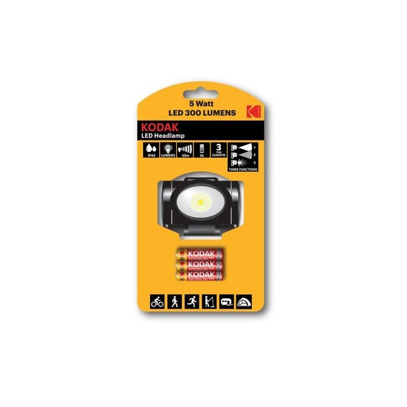 LINTERNA FRONTAL KODAK LED HEADLAMP 300 + 3 AAA EH