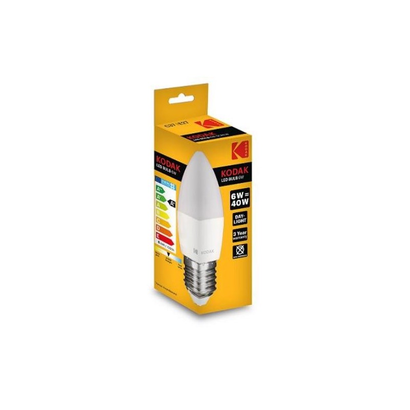 BOMBILLA LED VELA C37 E27 6W CALIDA