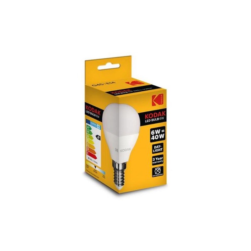 BOMBILLA LED ESFERICA G45 E14 6W DIA KODAK