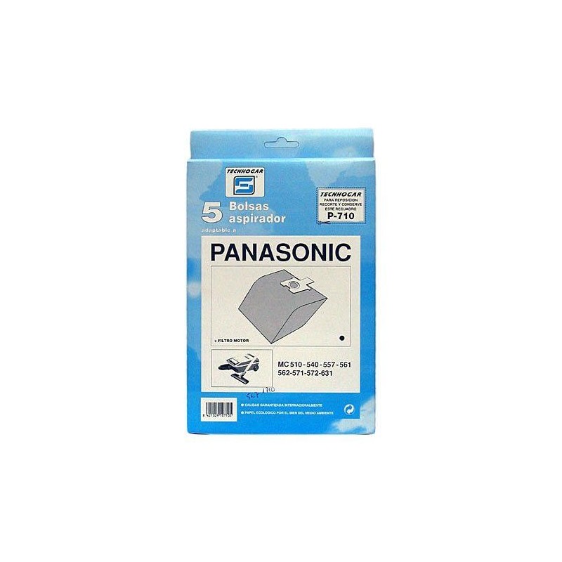 CAJA 5 BOLSAS ASPIRADOR PANASONIC MC-571-572