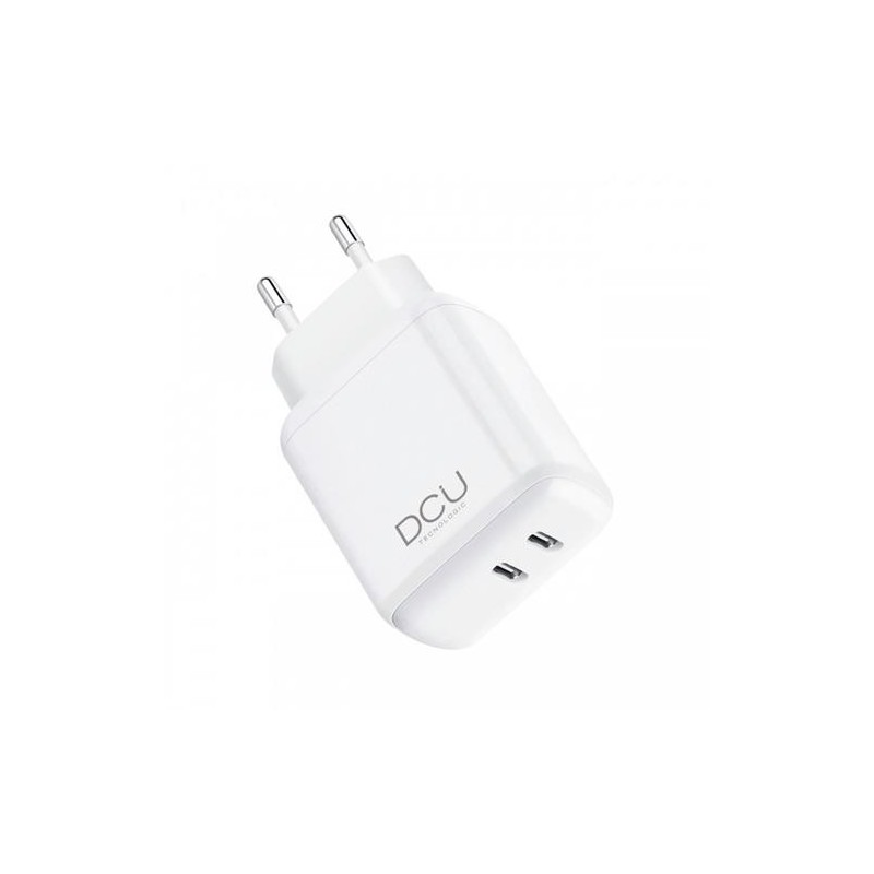 CARGADOR DOBLE USB TIPO C 20W + 20W BLANCO