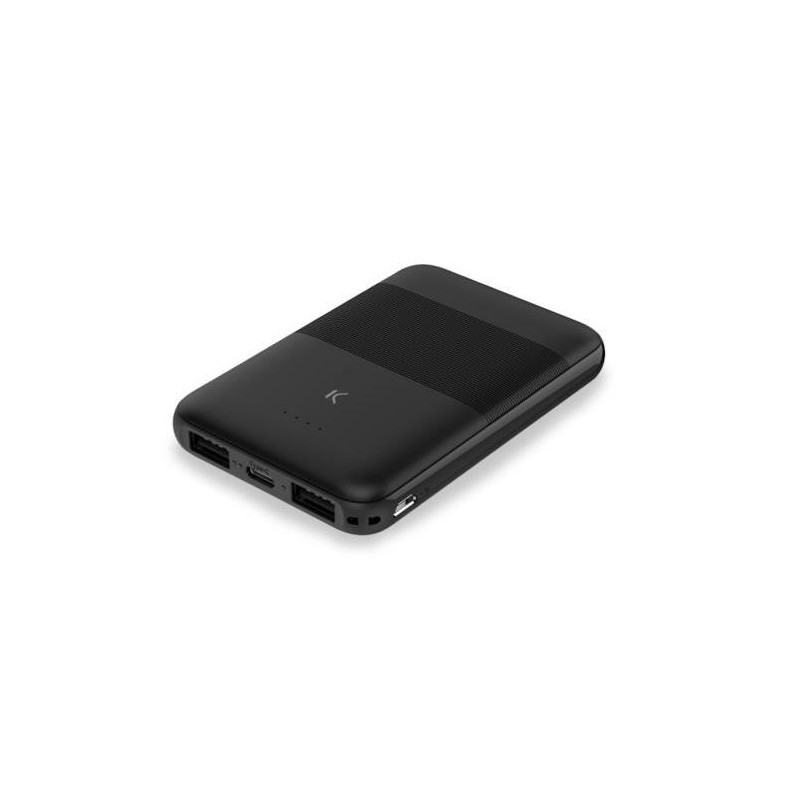 POWER BANK KSIX 5000 MAH USB+CAB USB+USB C-A NEGRO