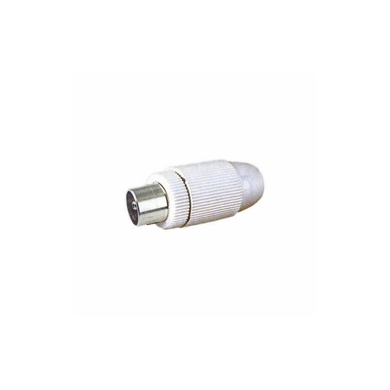 CONECTOR ANTENA MACHO-RECTO BLANCO 10535BL