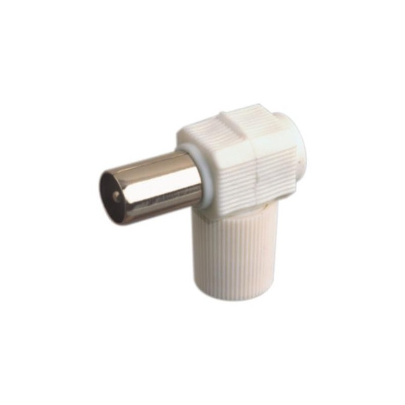 CONECTOR ANTENA MACHO-ACODADA BLANCO 10532BL