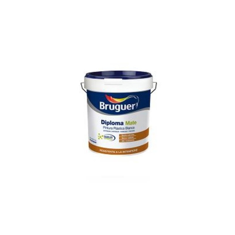 PINTURA BRUGUER PLAST. EXTE. DIPLOMA BCO.MATE 15L