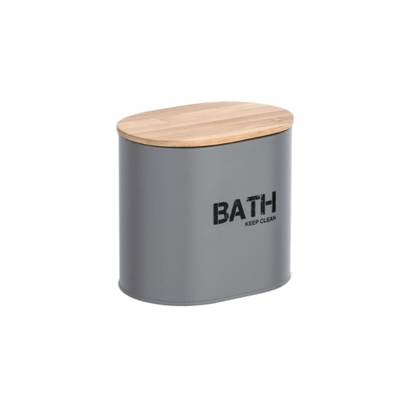 CESTA DE BAÑO CON TAPA GARA GRIS 23701