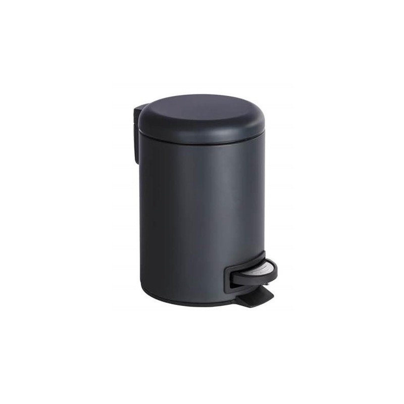 CUBO DE PEDAL PARA COSMETICA LEMAN, NEGRO, 3 LTS.