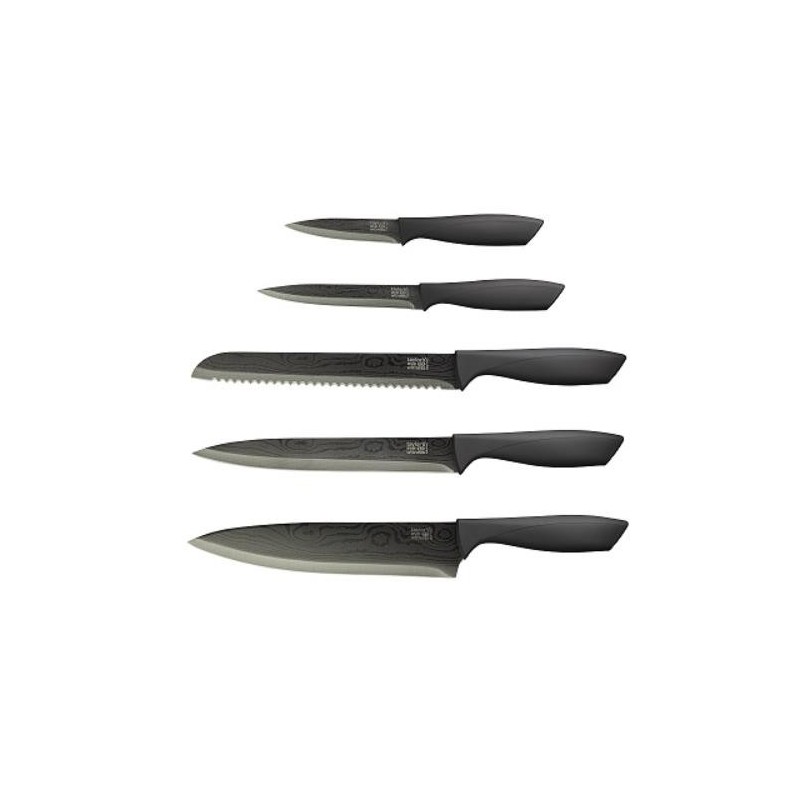 SET 5 CUCHILLO COCINA DAMASK BLACK TITANIUM LOR255