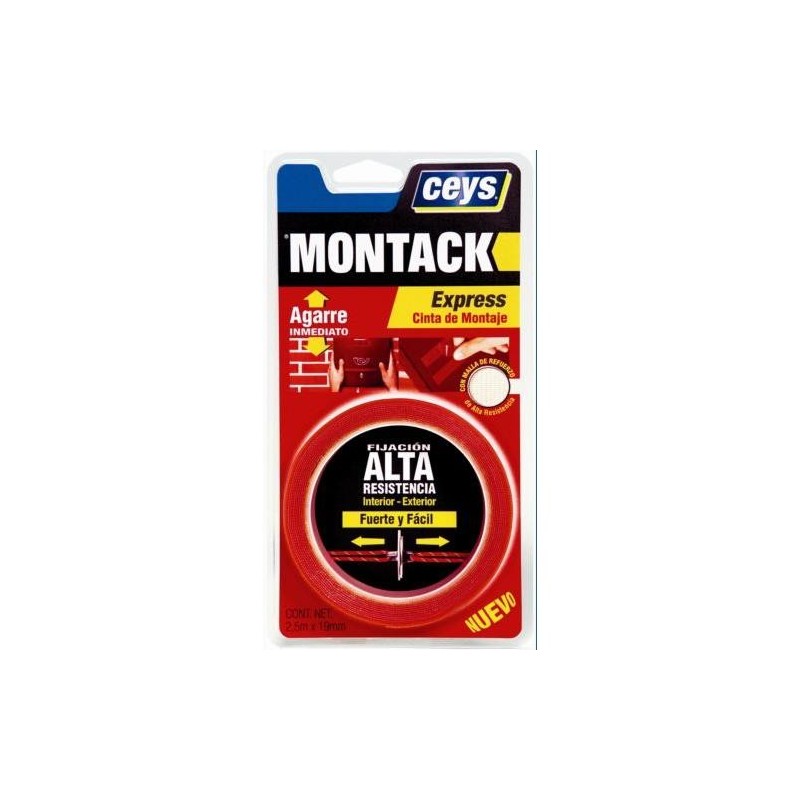 MONTACK EXPRESS CINTA 2,50 M. X 19 MM. 507240