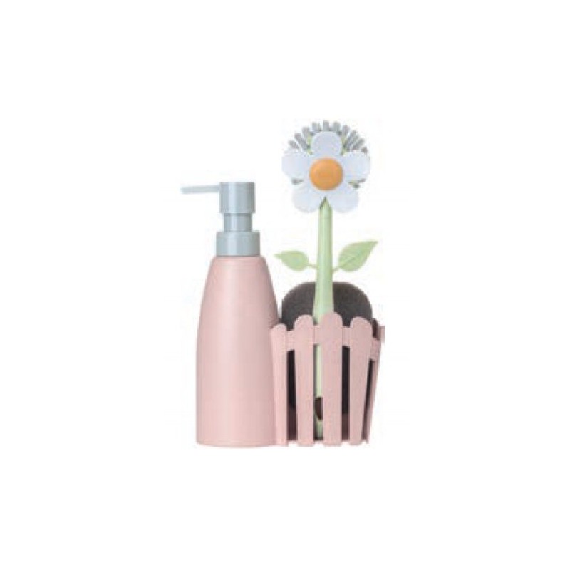 SET FREGADERO FLORGANIC ROSA 11098