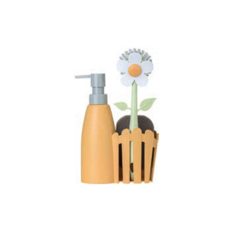 SET FREGADERO FLORGANIC NARANJA 11103