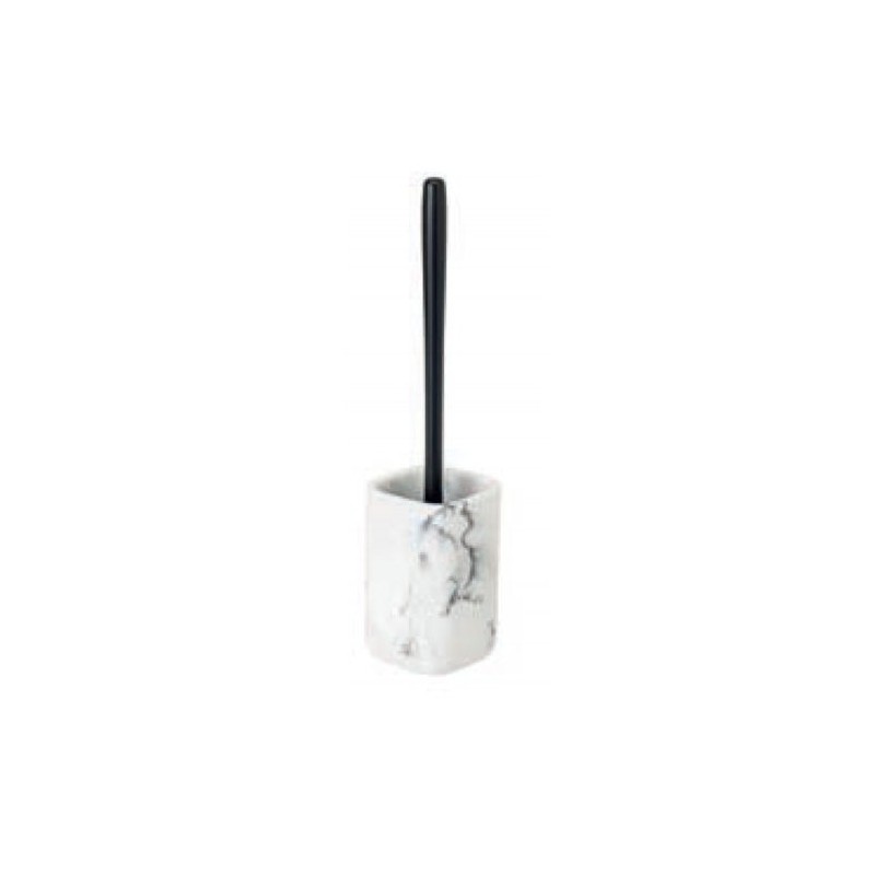 SET ESCOBILLERO WC ZENSE MARMOL BLANCO 11682