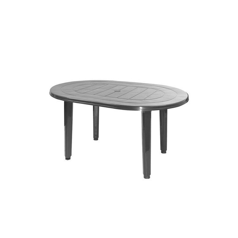 MESA OVAL ANTRACITA 130X90 CM 4020ANT