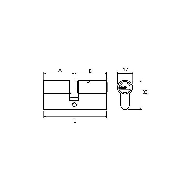 CILINDRO SEGURIDAD T655/30/30L TESA