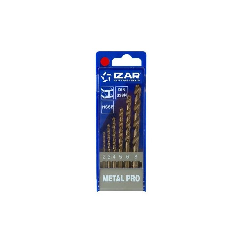 JUEGO 6 BROCAS METAL HSSE CO DIN 338N 1006 2 A 8MM