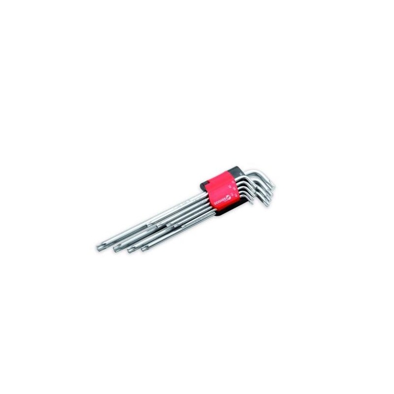 JUEGO 9 LLAVE TORX LARGA MACHO T10-50 608-009