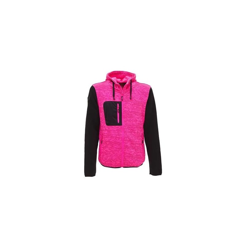 SUDADERA MUJER RAINBOW BLACK/FUCSIA EY174BF T.XS