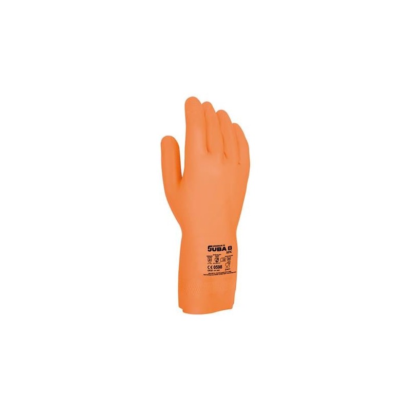 GUANTE GRANDEUR 70 LATEX 321/C T-6 PAR NARANJA