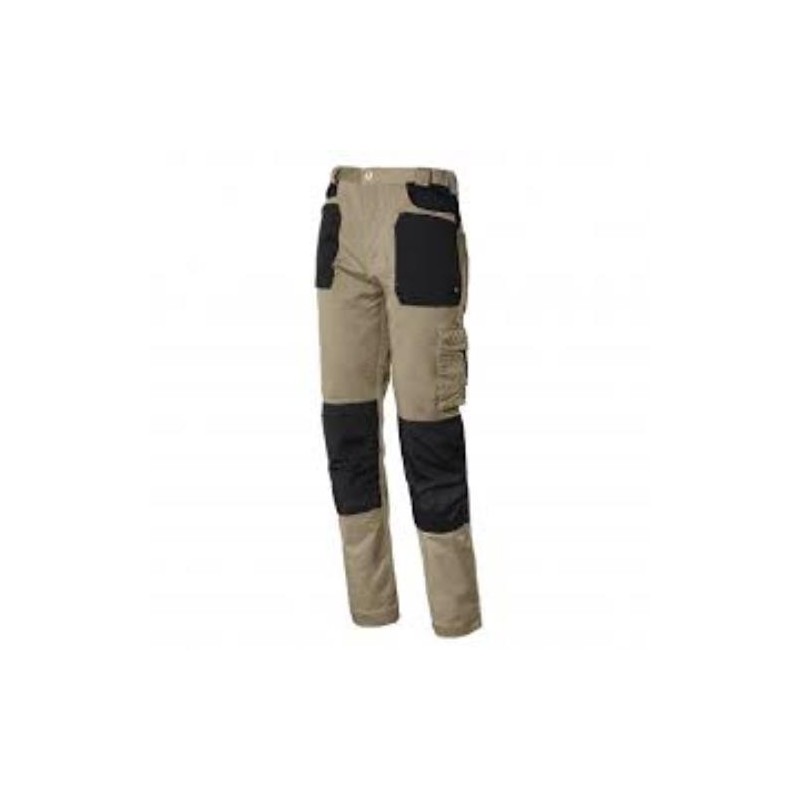 PANTALON STRETCH EN CAJA BEIGE/NEGRO XS  8730B