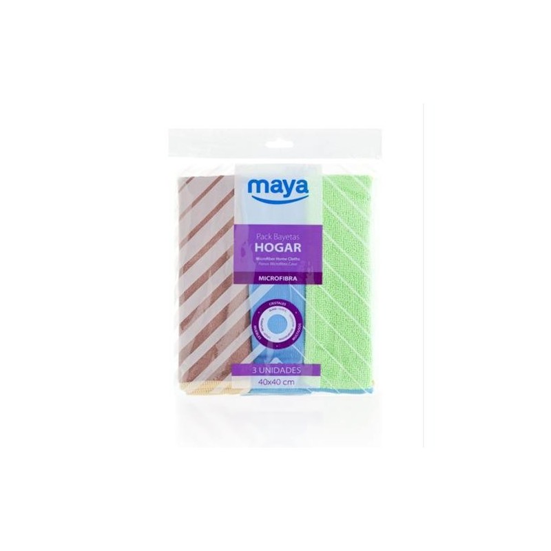 BAYETA MICROFIBRA HOGAR 40X40 (PACK-3) 7112