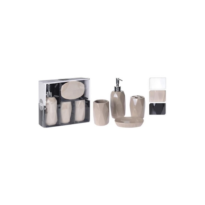 JUEGO 4 ACCESORIOS BAÑO DOLOMITE COL.SURT.