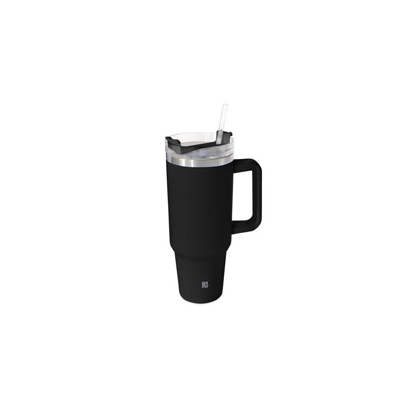 TAZA TERMO 1200 ML NEGRO C/PAJITA 8365-IN