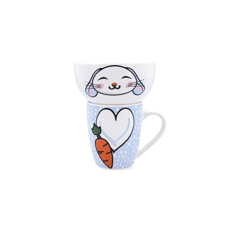 SET CONEJO MUG 33CL Y BOL 51CL ZOO QD 5427001