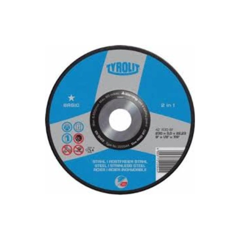 DISCO FIBRA ACERO/ALUM./MAD. 115X22 A36 B15