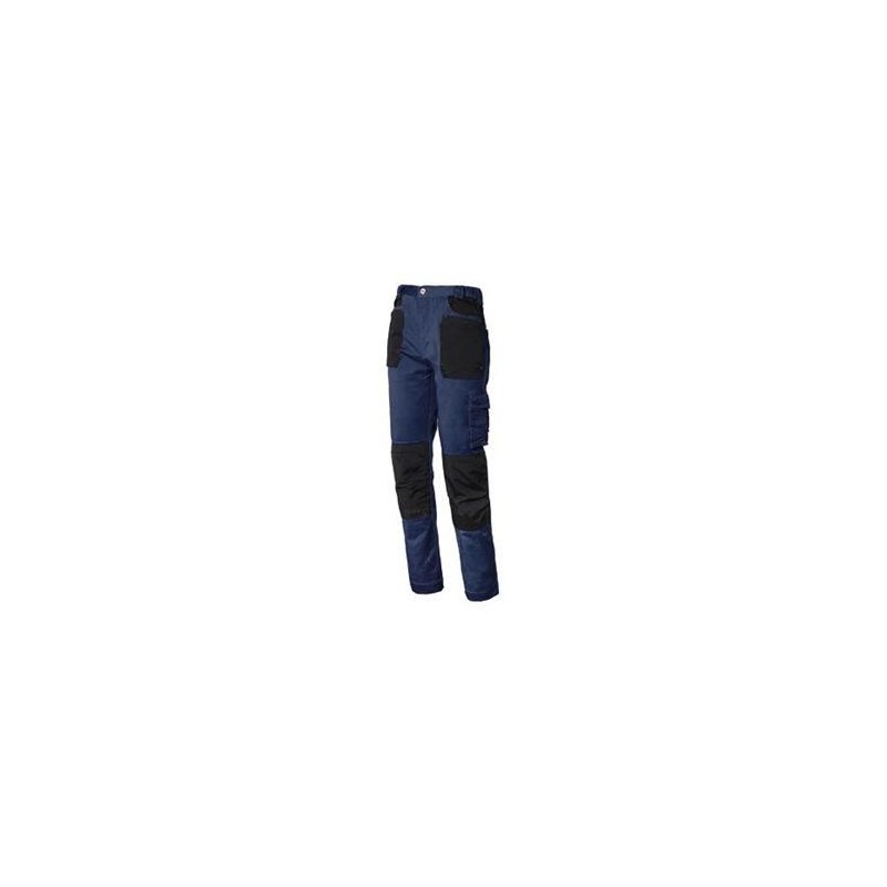 PANTALON STRETCH AZUL/ NEGRO 8730B T-S