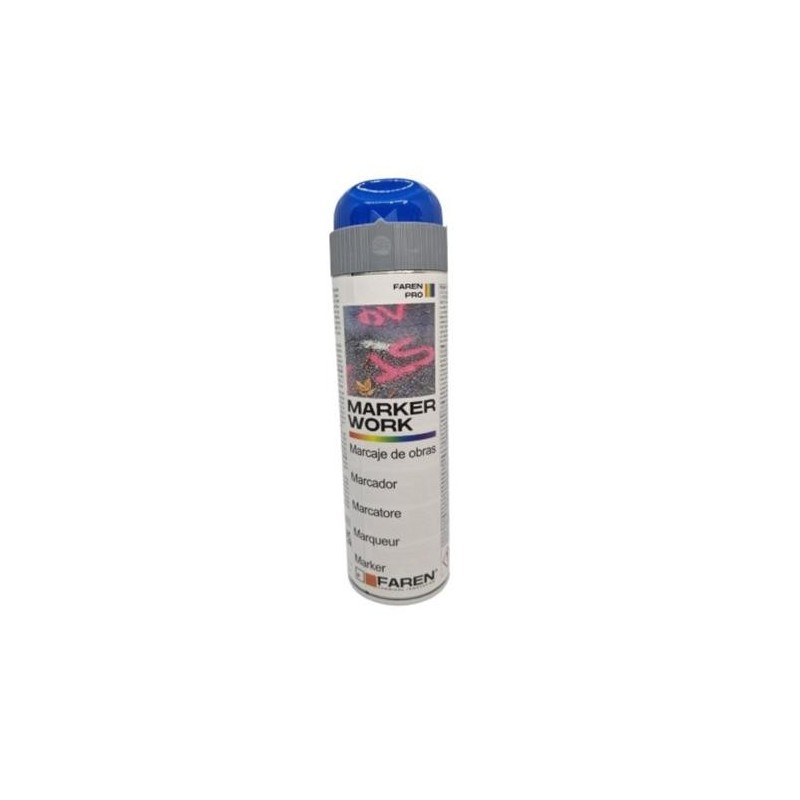 MARCADOR DE OBRA PROFESIONAL SPRAY AZUL 500ML