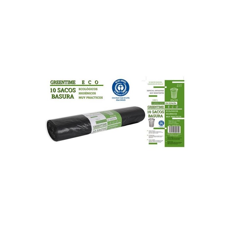 ROLLO 10 BOLSAS BASURA 85X105 G-110 100L ECO
