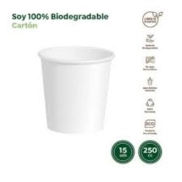VASO CARTON BLANCO 250CC...