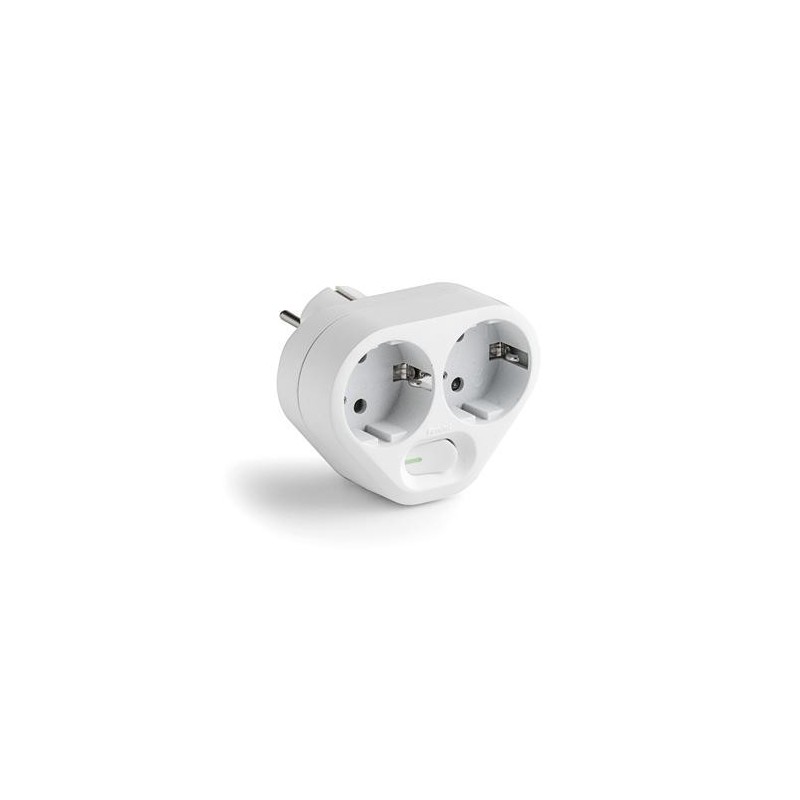 ADAPTADOR DOBLE TT 16A-250V CON INTERRUPTOR 1342