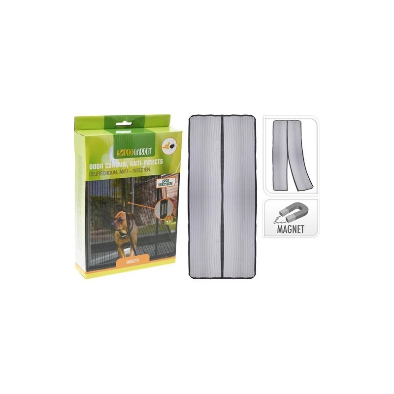 MOSQUITERA PUERTA DOBLE 210X50CM CORTINA IMAN