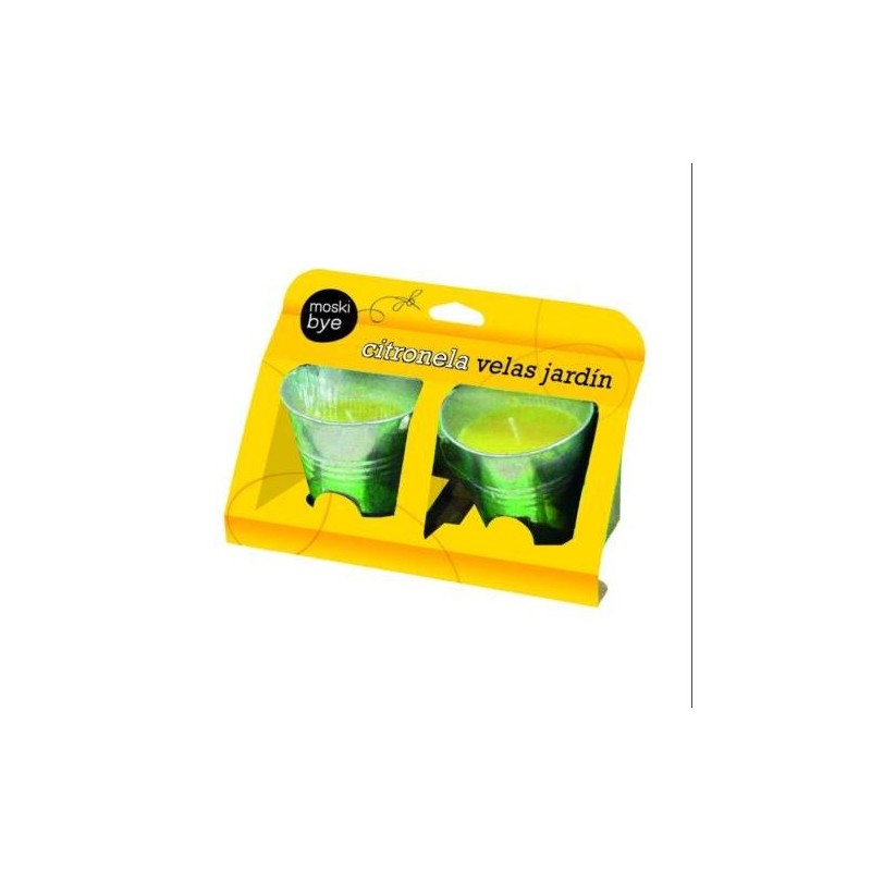 VELA EN CUBO METAL C/CITRONELA (PACK 2) 1-20559