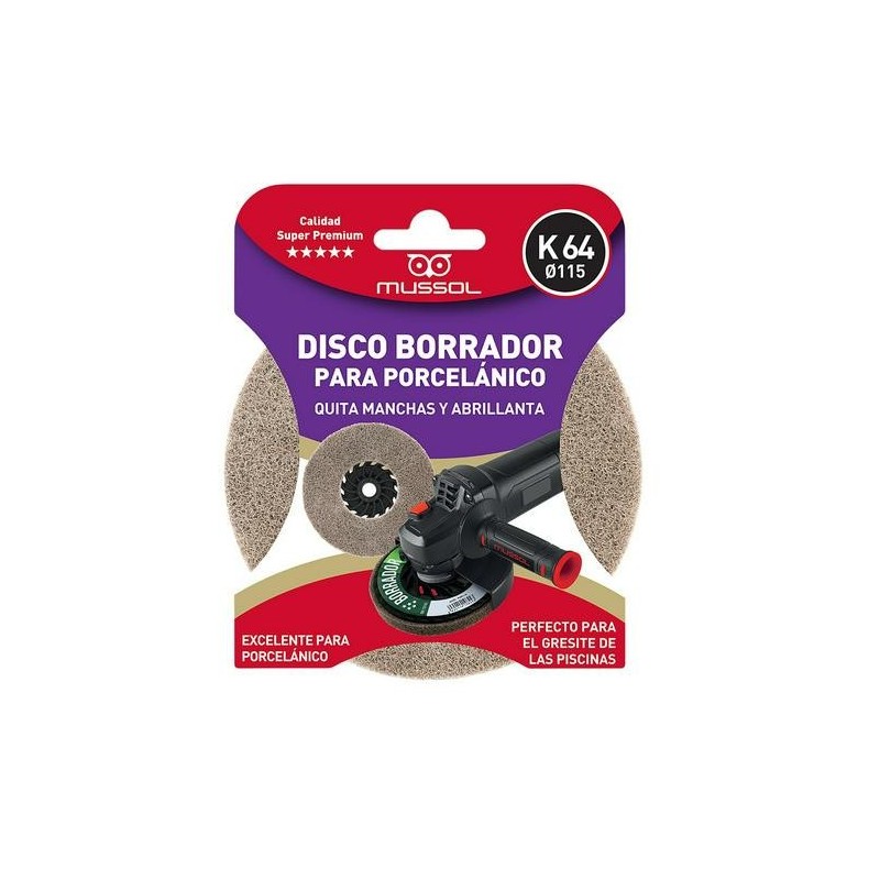 DISCO ABRILLANTADOR BORRADOR PORCELANICO K64 115MM