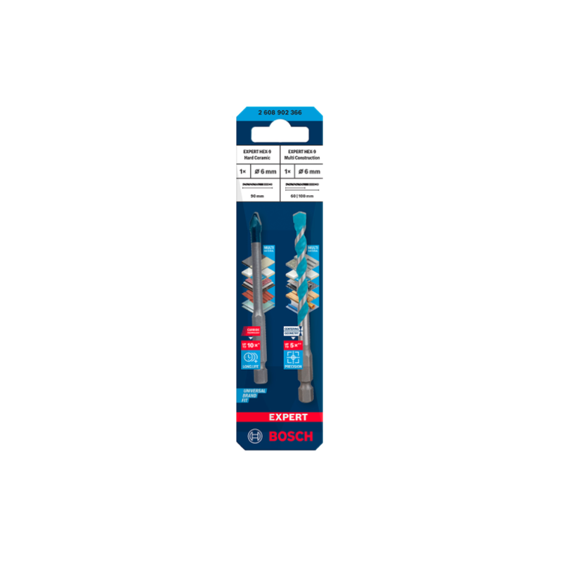 CONJUNTO BROCA CERAMIC HEX-9 +MULTIC HEX-9 6MM