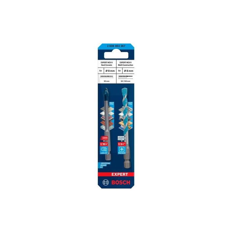 BROCA EXPERT HEX-9 HARD CERAMIC + HEX-9 MULTI 8MM