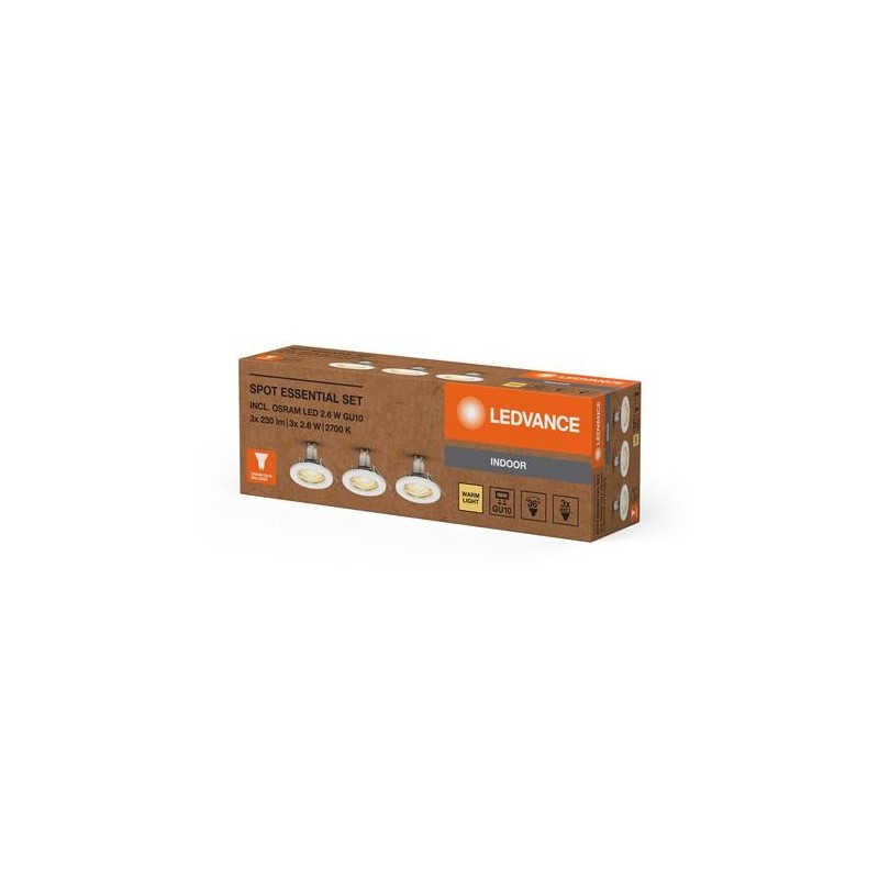 FOCO SPOT ESSENTIAL BLANCO 2.6W GU10 BL-3